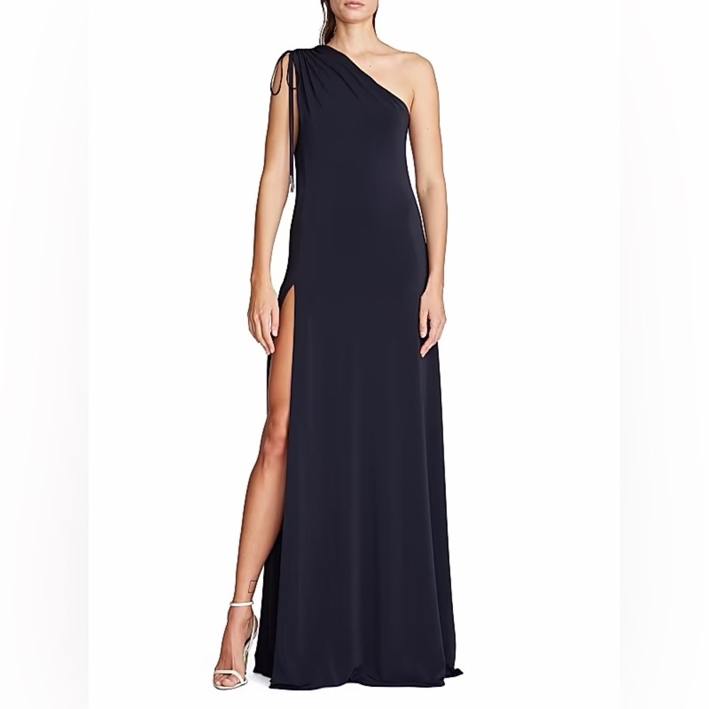Halston Heritage Navy Evening Dana Gown
